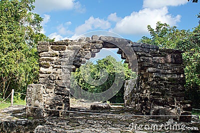 Mayan ruin in Cozumel, Mexico Stock Photo