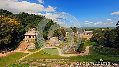 Mayan ruins in Palenque, Chiapas, Mexico Stock Photo