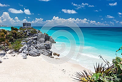 Mayan ruins in Tulum Stock Photo