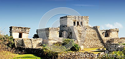 Mayan ruins of Tulum Mexico Stock Photo