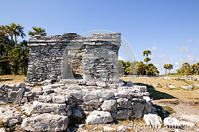 Mayan ruins at Tulum Mexico monuments Stock Photo