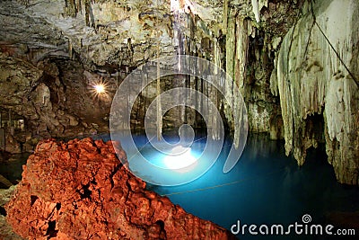 Mayan sacrifice cenote Dzitnup Stock Photo