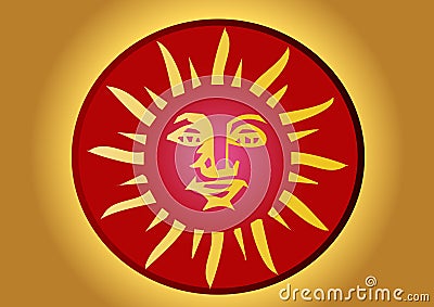 Mayan sun Vector Illustration