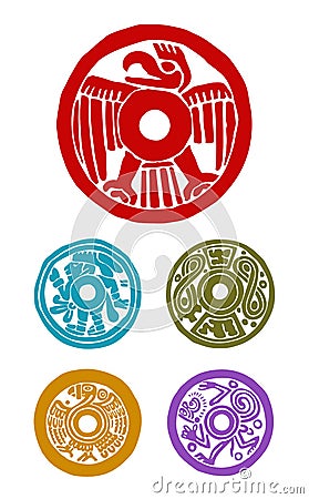 Mayan symbols Vector Illustration