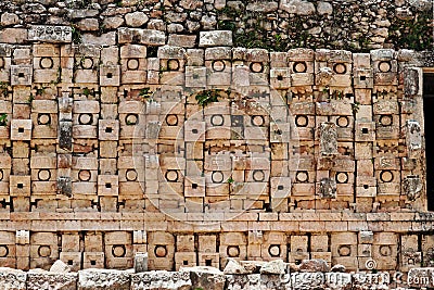 Mayan Temple in Kabah Yucatan Mexico Stock Photo