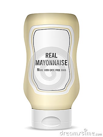 Mayonnaise bottle Vector Illustration