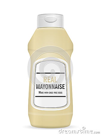 Mayonnaise bottle Vector Illustration