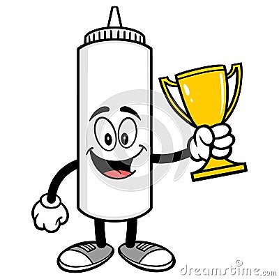 Mayonnaise with a Trophy Vector Illustration