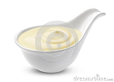 Mayonnaise on white background Stock Photo