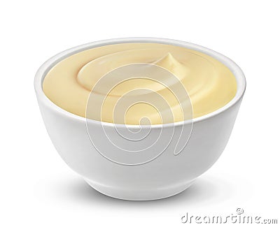 Mayonnaise on white background Stock Photo