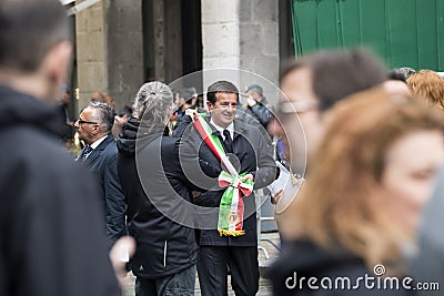 The mayor of Bergamo Giorgio Gori at the swearing-in ceremony of the cadets of the financial police Editorial Stock Photo