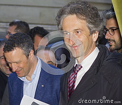 Mayor paolo perrore beautiful flavio tosi Editorial Stock Photo