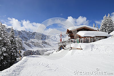 Mayrhofen apres ski Stock Photo