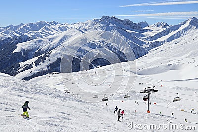 Mayrhofen ski, Austria Editorial Stock Photo