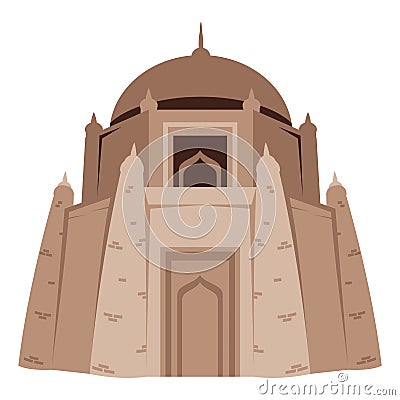 mazar e quaid pakistan monument Vector Illustration