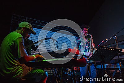 Mazarin e Geeks Are band performing on Music Festival Editorial Stock Photo