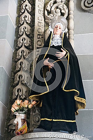 Mazatlan, Mexico - November 9, 2022 - Statue of Virgin Mary inside of Cathedral Basilica de la Inmaculada Concepcion church Editorial Stock Photo