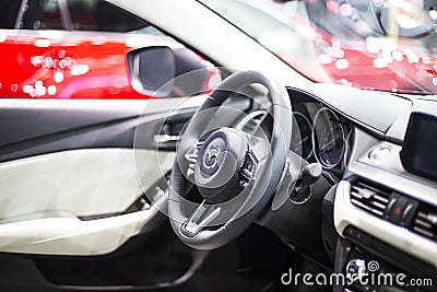 Mazda car interior Editorial Stock Photo