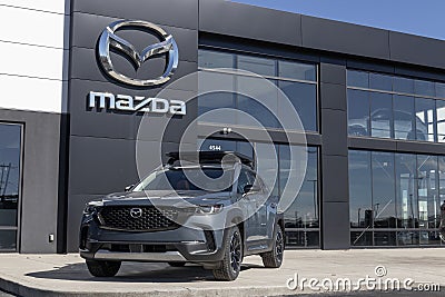 Mazda CX-50 display at a dealership. Mazda offers the CX-50 with i-ACTIV AWD Editorial Stock Photo