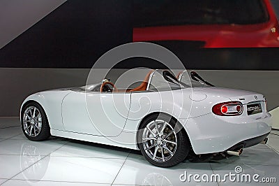 63rd IAA International Motor Show Frankfurt 2009 - Mazda MX-5 Superlight concept Editorial Stock Photo