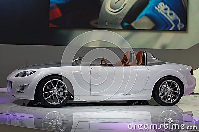 63rd IAA International Motor Show Frankfurt 2009 - Mazda MX-5 Superlight concept Editorial Stock Photo