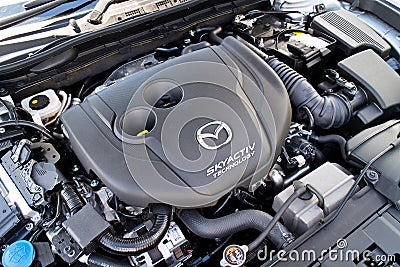 Mazda6 SKYACTIV-D 2015 Engine Editorial Stock Photo