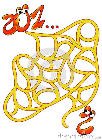 Maze 35 Cartoon Illustration