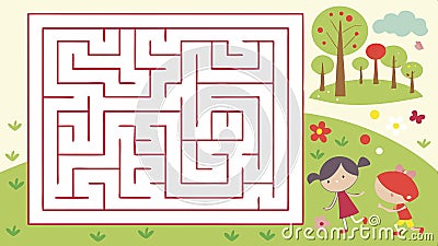 Maze, challenge and puzzle game vector design Generative AI Vector Illustration