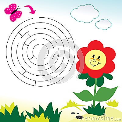 Maze game Vector Illustration