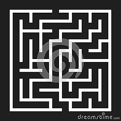 Maze Game background. Labyrinth with Entry and Exit. Vector Illustration