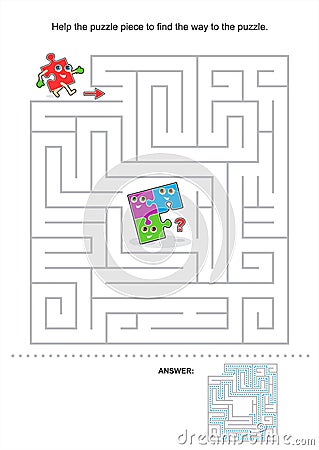 Maze game for kids Vector Illustration