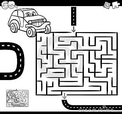 Maze or labyrinth for coloring Vector Illustration