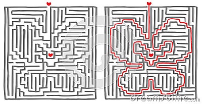 Maze labyrinth game butterfly Vector Illustration