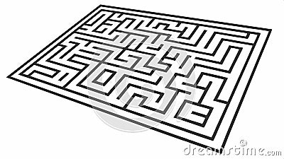 Maze labyrinth isometric view, puzzle game, complex path, challenge vector design Generative AI Vector Illustration