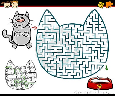 Maze or labyrinth task Vector Illustration