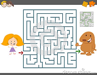 Maze leisure game Vector Illustration