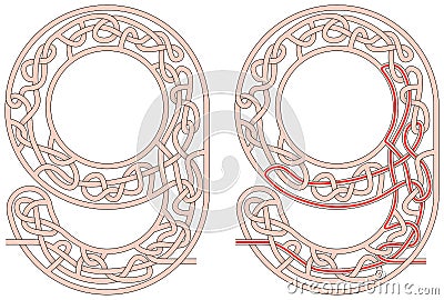 Maze nine Vector Illustration