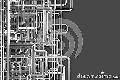 Maze of pipes background Stock Photo