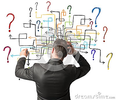 Maze of questions Stock Photo