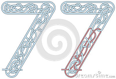 Maze seven Vector Illustration