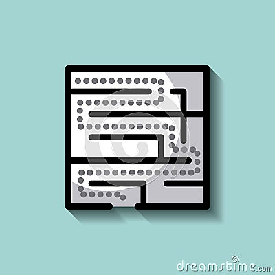 Maze solution concept image Vector Illustration