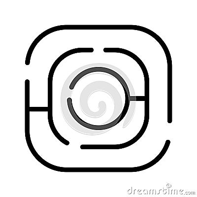 Maze solution icon Vector Illustration