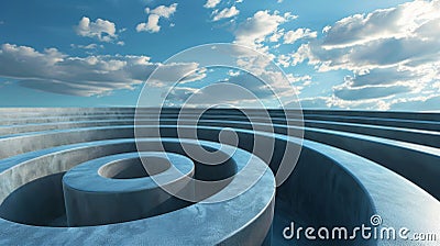 A maze of spirals each one a path to a different abstract world waiting to be explored Stock Photo