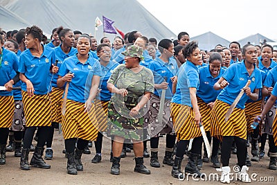 Mbabane, Swaziland, Umhlanga Reed Dance ceremony, annual traditional national rite, one of eight days celebration Editorial Stock Photo