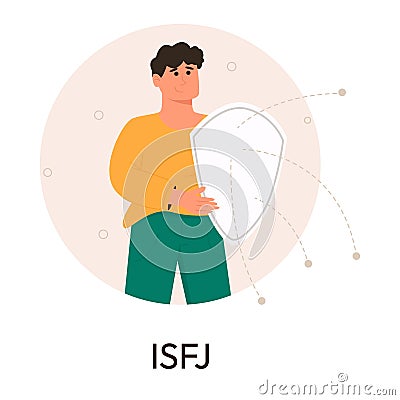 MBTI person types concept. Socionics mbti. Personality test. Flat vector illustration Vector Illustration