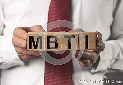 MBTI test concept. Psychology personality type Stock Photo