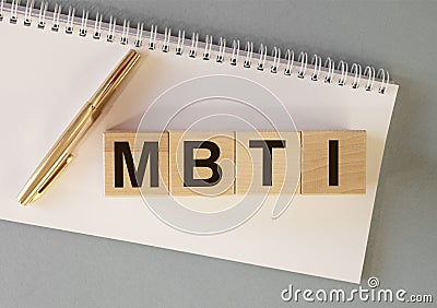 MBTI word. Personality typology. Psychology test for human types Stock Photo