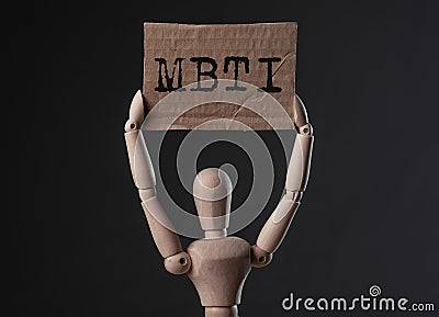 MBTI word. Personality typology. Psychology test for human types Stock Photo
