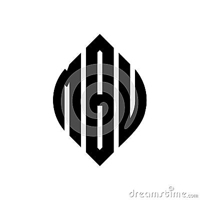 MBU circle letter logo design with circle and ellipse shape. MBU ellipse letters with typographic style. The three initials form a Vector Illustration