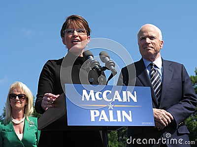 McCains and Sarah Palin Editorial Stock Photo